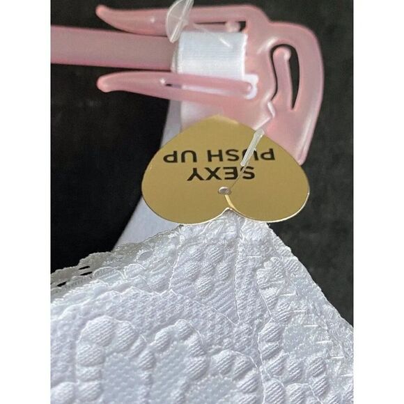 Juicy Couture Sexy Push Up Bra Sz 40D  White Underwire JC6914F Lace NEW - Picture 4 of 9